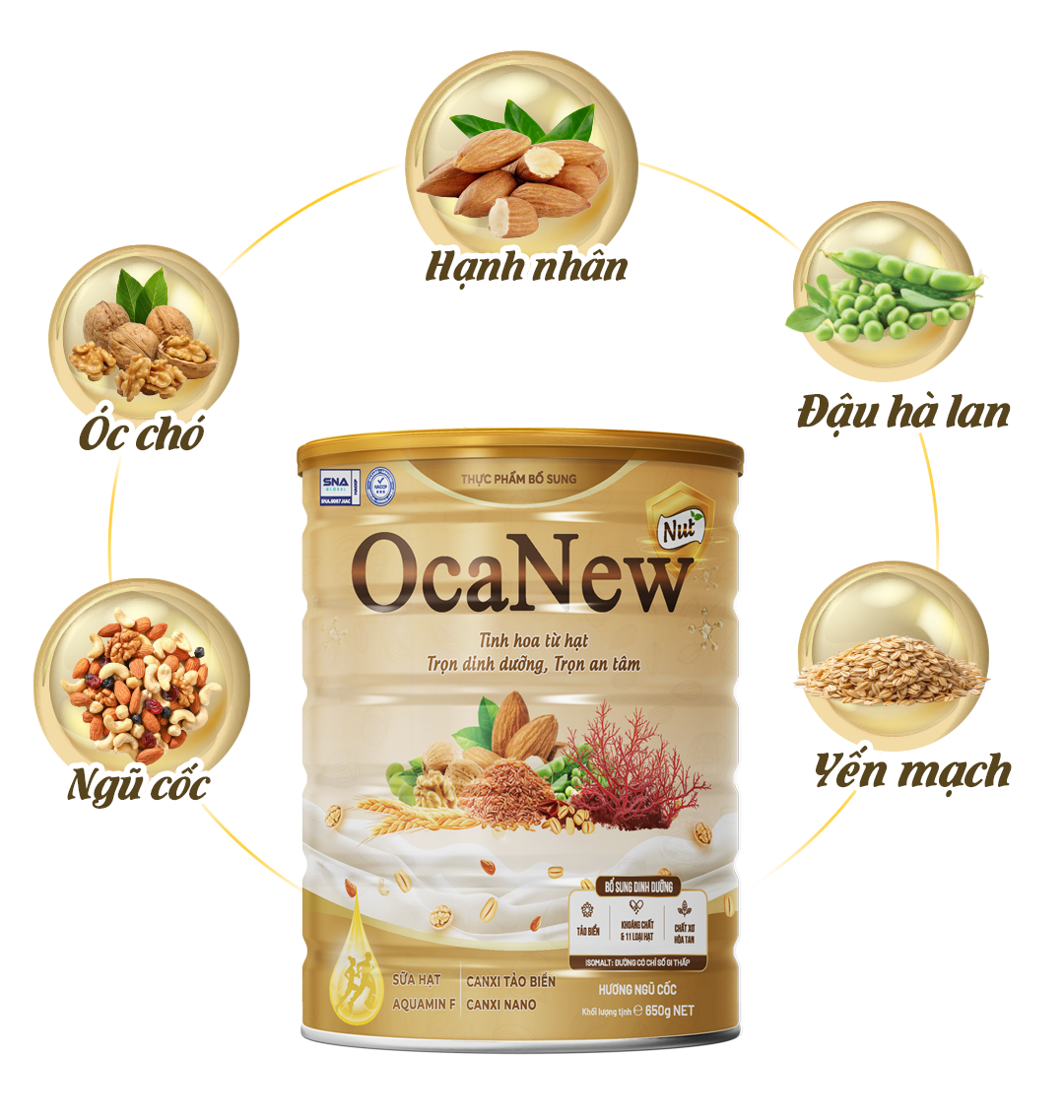 Biểu đồ 11 loại hạt quý OcaNew Nut